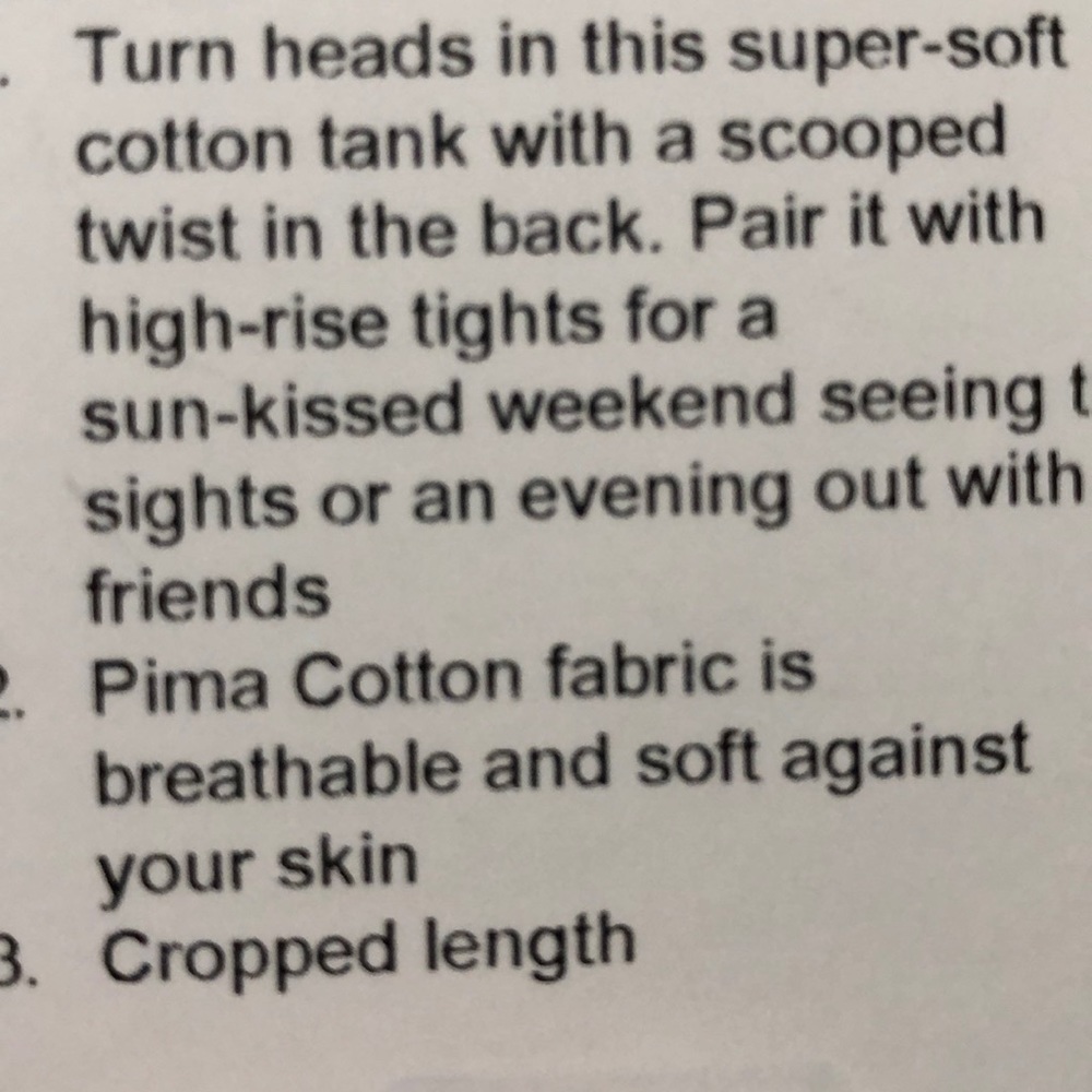 Lululemon Cropped Tank Top - Picture 4 of 4